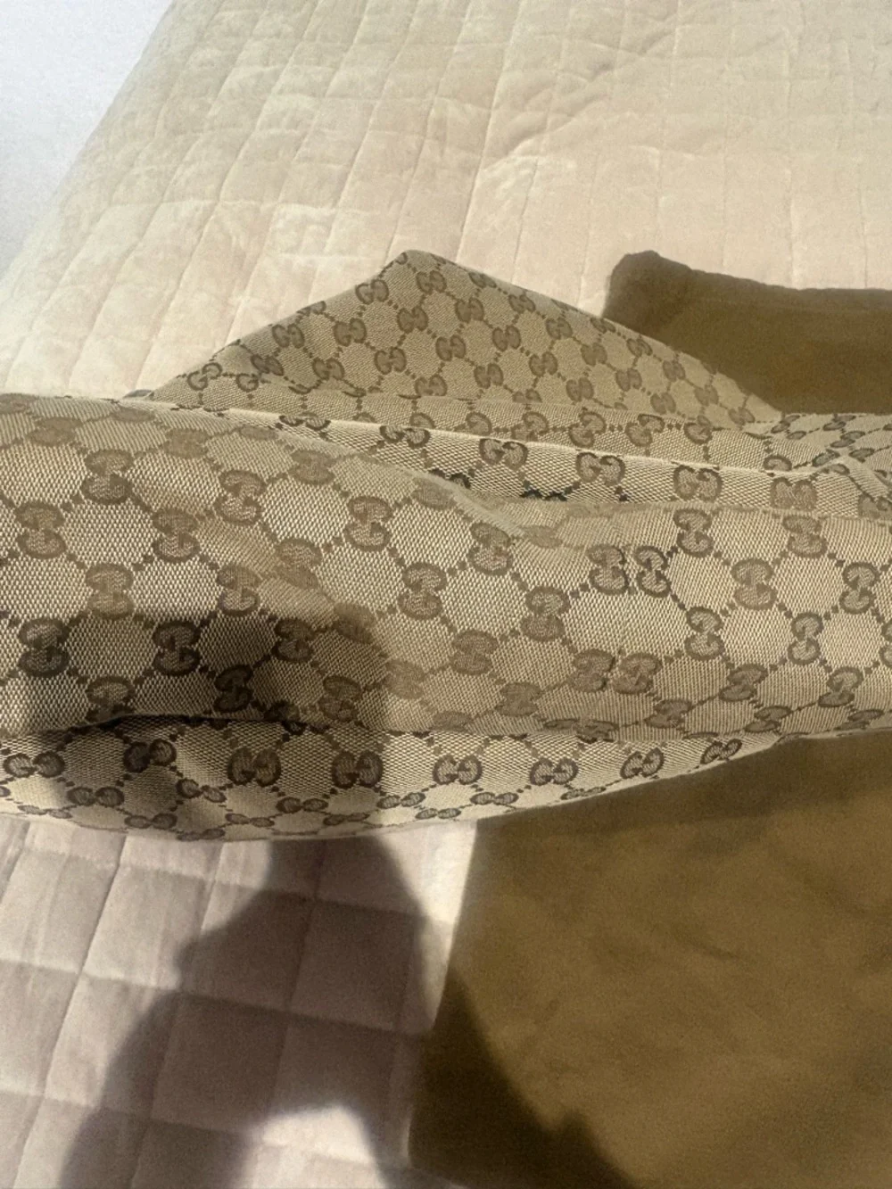 Gucci canvas hobo bag! Never worn.  Have original tag and receipt. - Picture 10 of 14